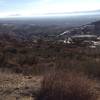 Looking back at the San Fernando Valley and some very large mansions in the area