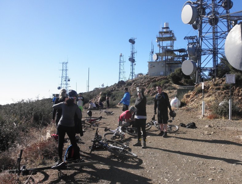 You made it! The top of Santiago Peak. Take a few pics, eat a little food, and get ready to go because you have a long ride back down to the car!