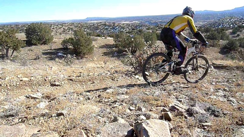 Approaching a switchback on Escalante Trail