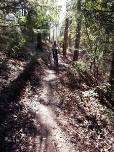 Robyn on the uphill slog
