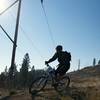 Riding into the first turn during the first King of Beacon Mountain Bike Stage Race.