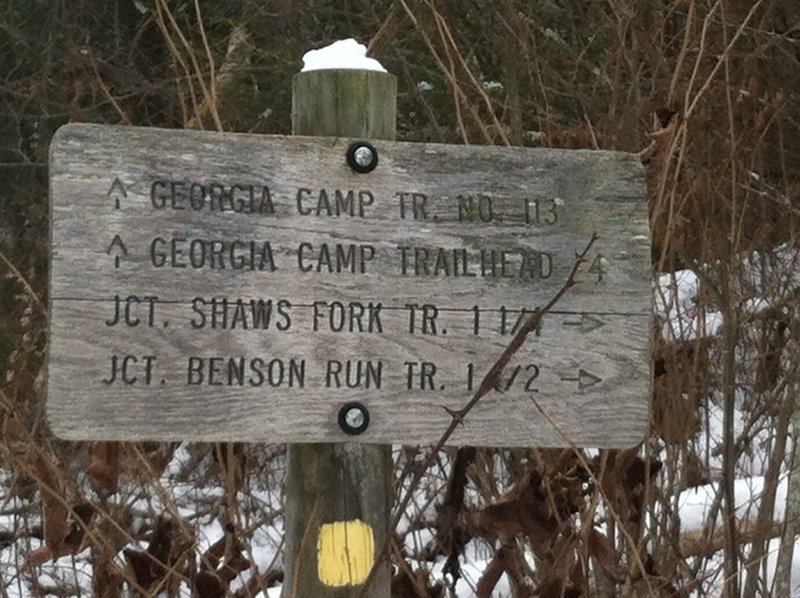 This sign is at intersection of other trails...Just a nice reminder and place to stop.