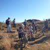 First ride on the new trail with the local kids.