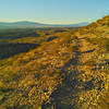 Trail runs along western ridge with expansive views of the Rio Grande valley