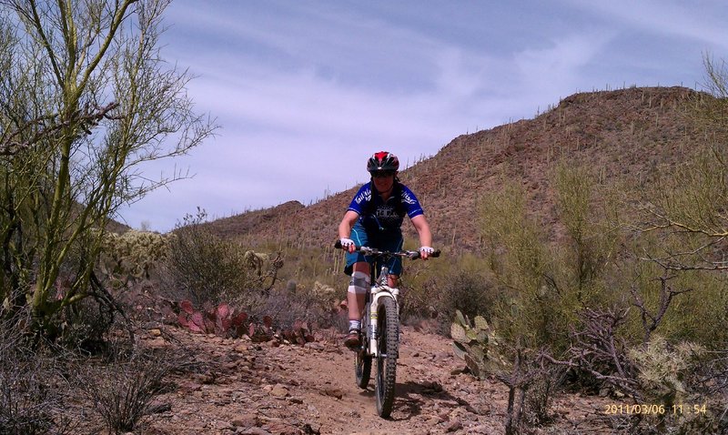 Cruising the singletrack