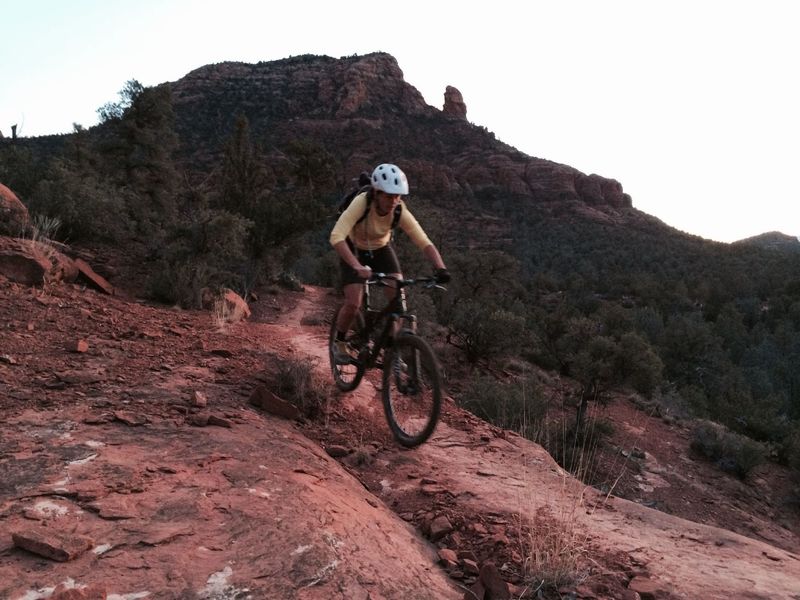 A short strip of slickrock on the Peccary Trail