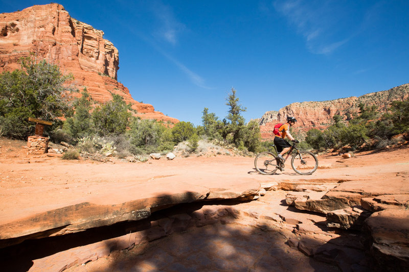 Slickrock wash on the far east end of Big Park Loop.