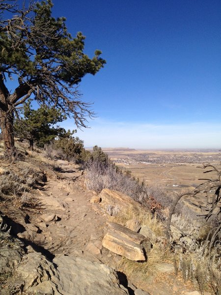 Dakota Ridge - most technical part of the ride.  Looking north.