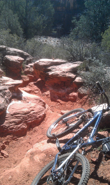 Nasty but short descent into Dry Creek.