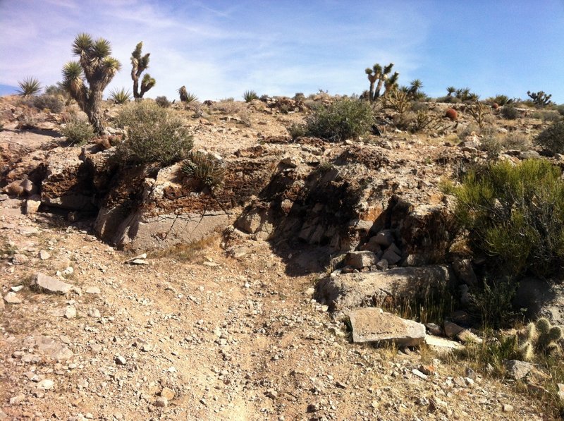 The biggest of the drops on Second Finger Trail.