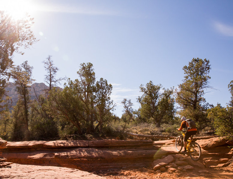 Chuckwagon is mostly smooth singletrack with a few exceptions.