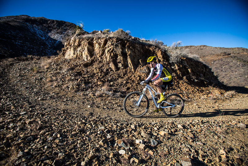 Evan Plews climbing Mundy's Gap on his way to winning the 2013 Puzzler race.