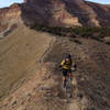 Winding along the ridge and taking in the scenery on Zippity Do Da.