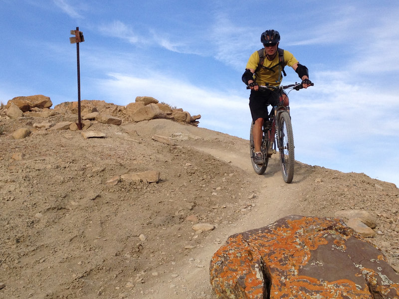 The ridge descent on Zippity Do Da - not too technical, but it has its moments.