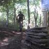 Paul at the cairn at the B split