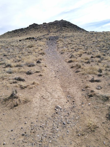 Approaching a chunky section leading up to the south or "JA" volcano