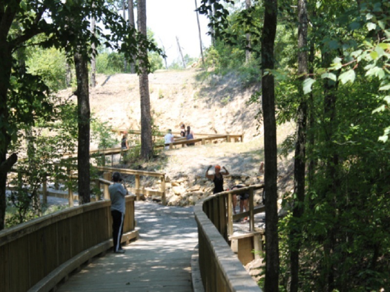 Switchback going towards the viewing deck!