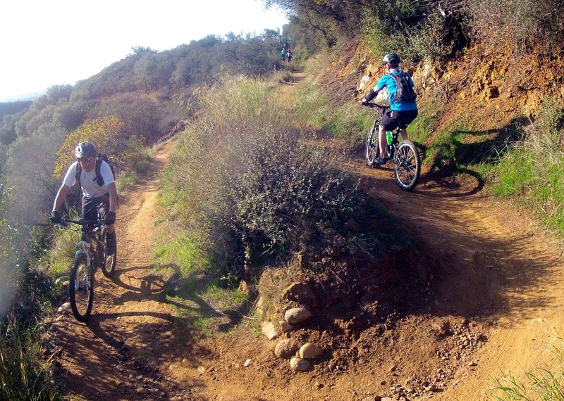 One of only a few switchbacks on the Backbone Trail