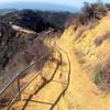 Hike-A-Bike to the ridge bridge. Santa Monica Bay, where Sunset Blvd meets the Pacific beyond.