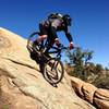 Mike riding a rock slab