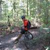 Taking a break along the North Trail and C Connector Trailhead