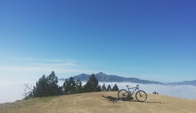Above the clouds at the Prewitt ridge summit
