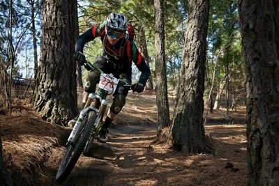 Dustin Rogers riding during The People's Enduro in March.
