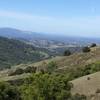 Looking NW toward the hills of San Francisco in the far distance.  Castellero Trail.