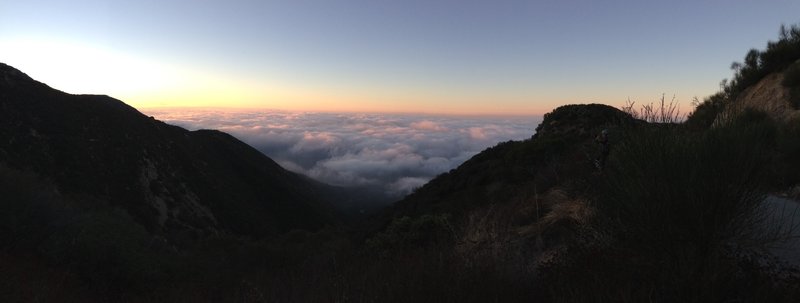 Sunrise above the clouds