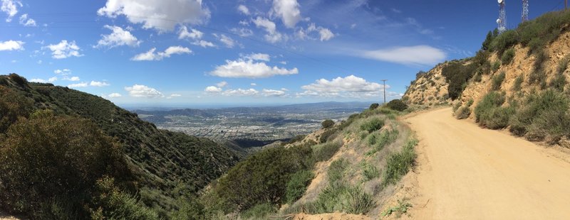 It's a pretty good view of Burbank at the top of the Hostetter Fire Road.