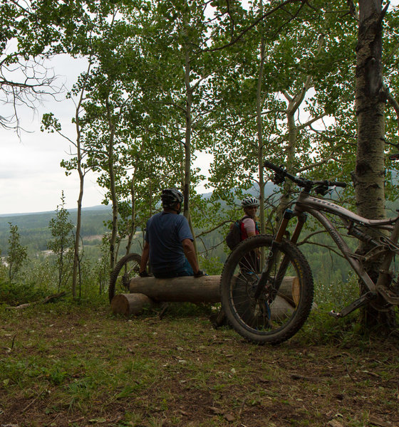 Taking a break on Snagmore.