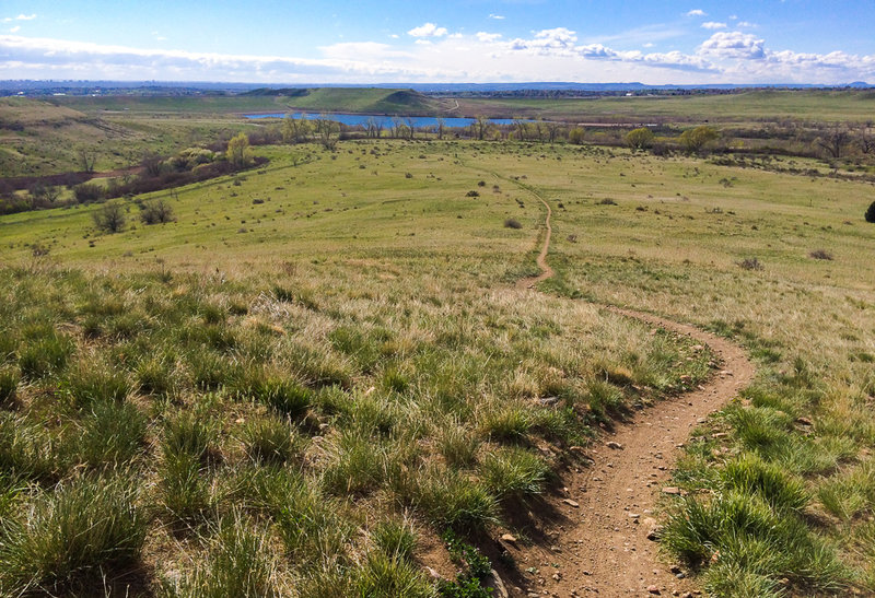 Looking down from the top of the second climb