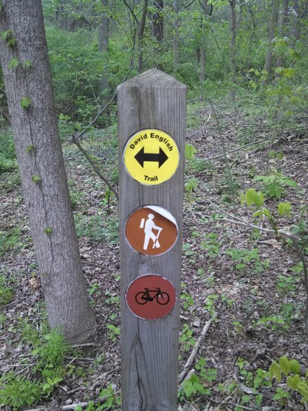 Trail markings at White Clay