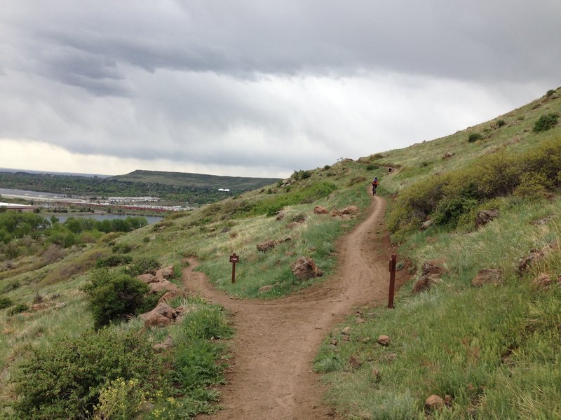 Lithic trail down to Golden Bike Park and neighborhood access.