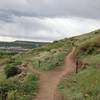 Lithic trail down to Golden Bike Park and neighborhood access.