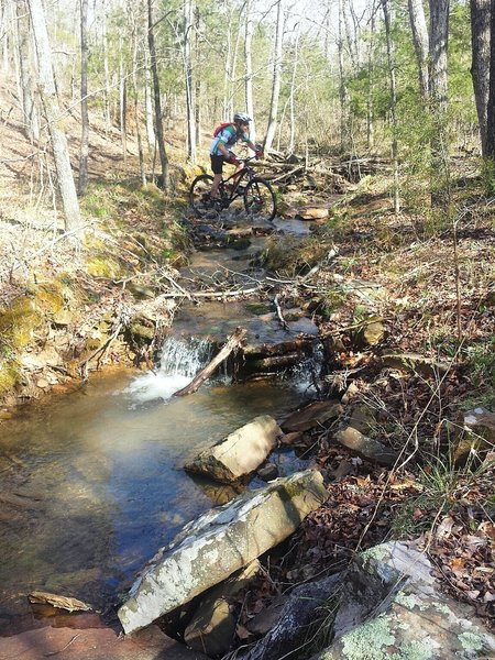 Seasonal creek crossing at the bottom of the North Loop.