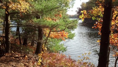Beautiful autumn scenery from the new trail at Vigil Cove.
