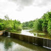 View across the spillway