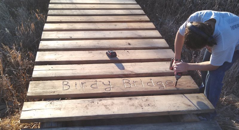 Bridge built by local Eagle Scout project.