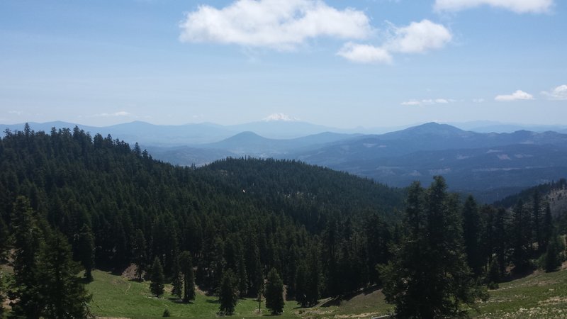 Great view from the parking lot. Mt. Shasta in the background.