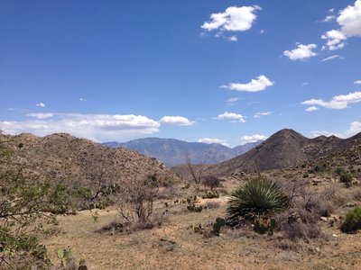 Top of the jeep road looking east