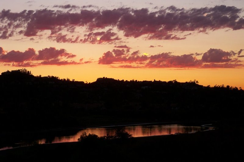 Sunset over the reservoir.