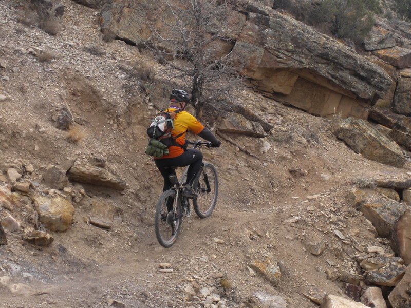 Sidewinder climbs in and out of many small canyons