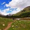 Easy singletrack that follows along the West-side of the Slate River.