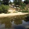 River crossing. More trail on the other side.