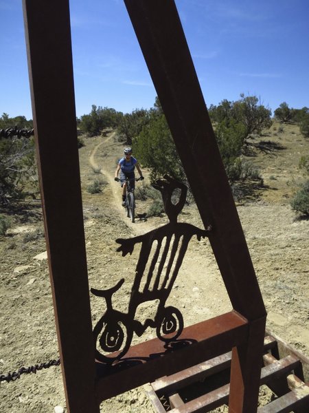 Cool art on the cattle gates.