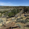 Switchbacks climbing up onto 2nd Mesa.