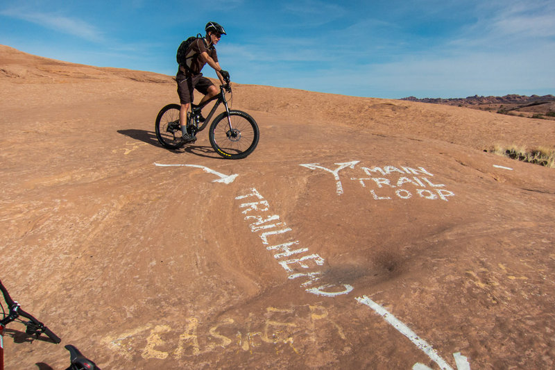 The junction of the lasso loop. Heading left is a little less climbing.