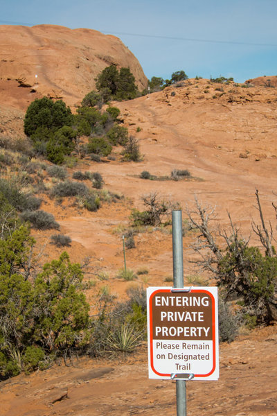 Watch out for the zip liners! This also starts a section of pretty steep and narrow climbing up to the Moab overlook point.