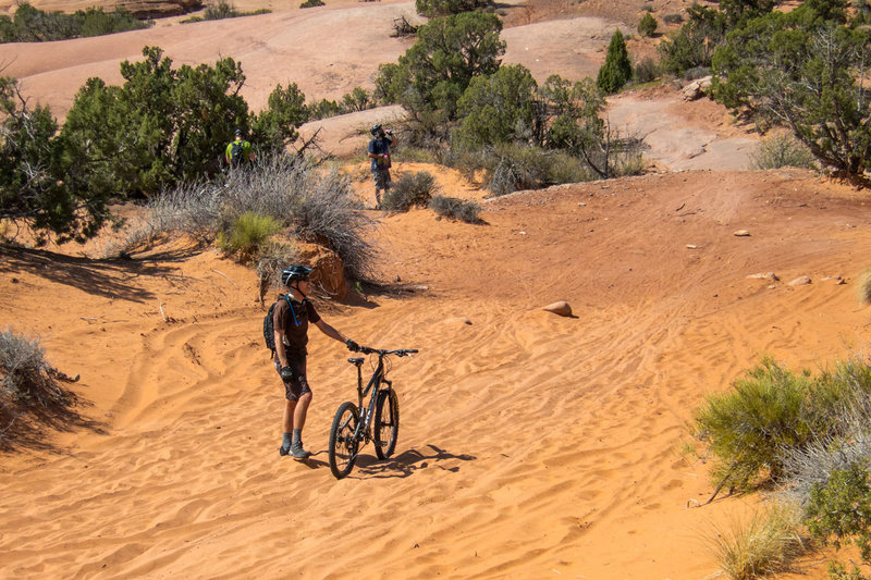 It's called Slickrock, but there's still some sections of sand!